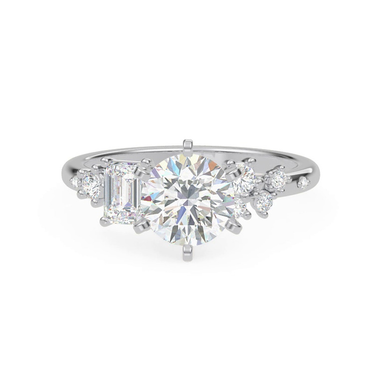 360 degree view of Patsy Asymmetrical Lab Engagement Ring
