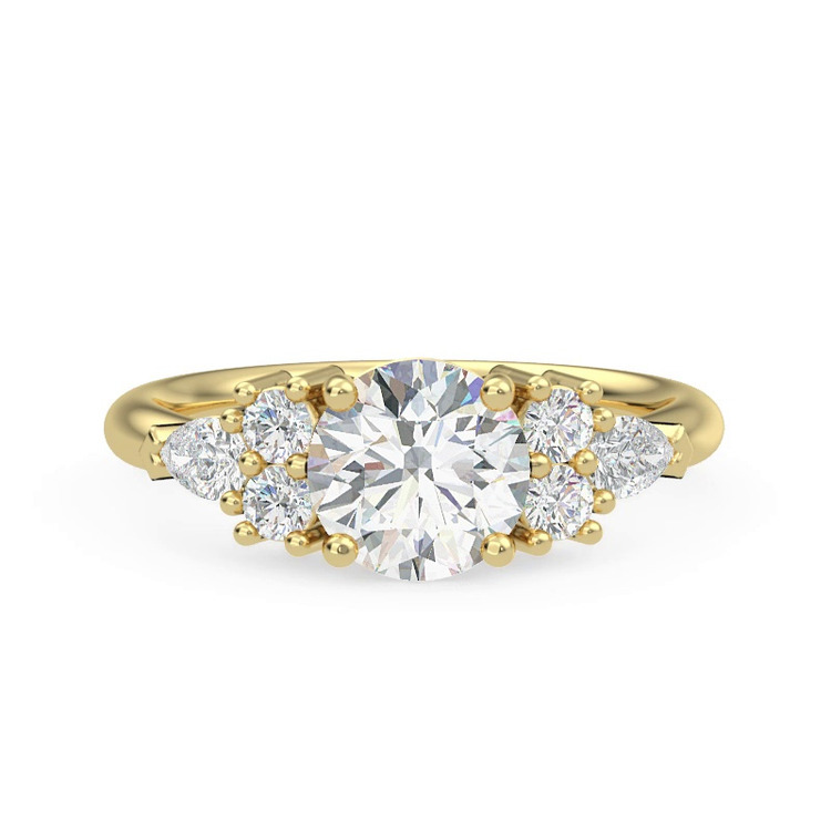 360 degree view of Serene Round And Pear Engagement Ring