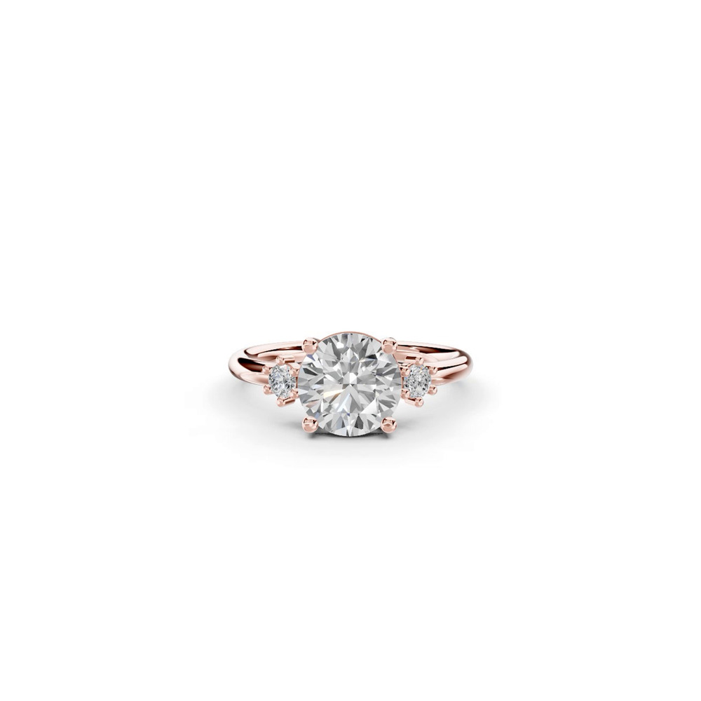 360 degree view of Marni Petite Three-Stone Engagement Ring