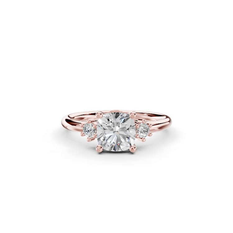 360 degree view of Marni Petite Three-Stone Engagement Ring