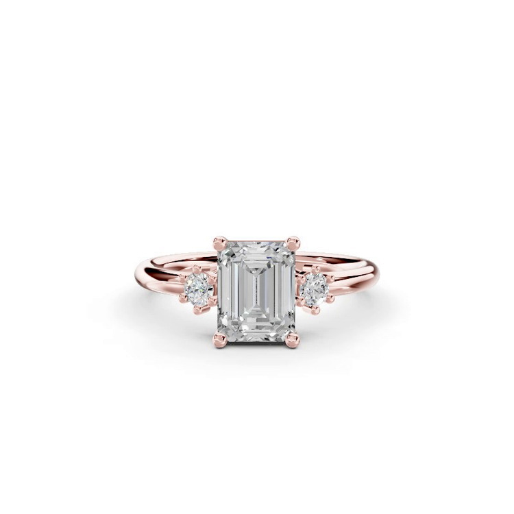 360 degree view of Marni Petite Three-Stone Engagement Ring
