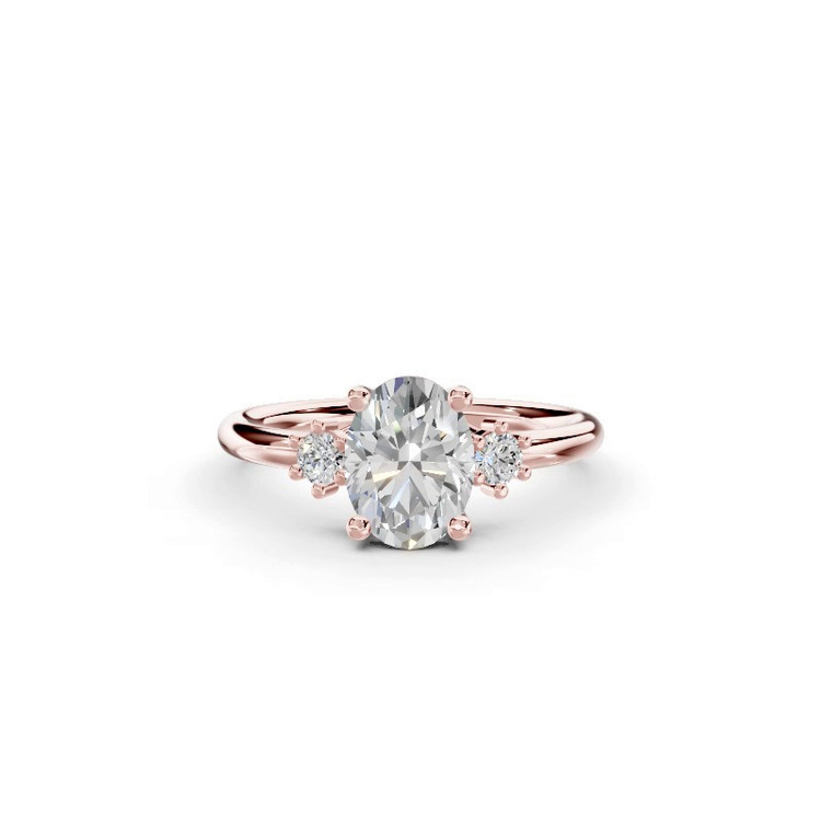 360 degree view of Marni Petite Three-Stone Engagement Ring