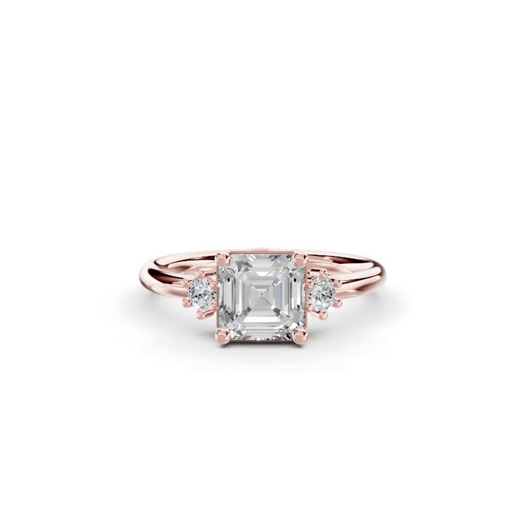 360 degree view of Marni Petite Three-Stone Engagement Ring