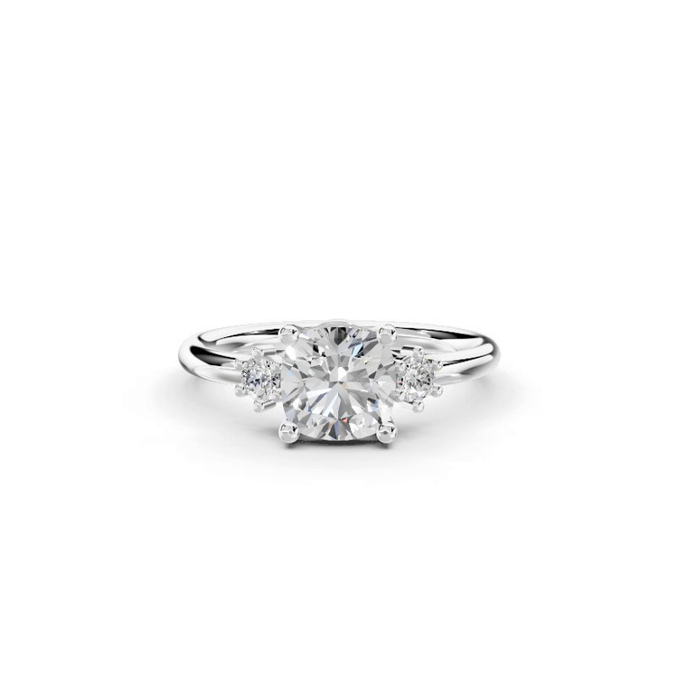 360 degree view of Marni Petite Three-Stone Engagement Ring