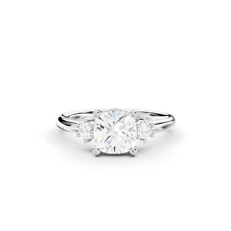 360 degree view of Marni Petite Three-Stone Engagement Ring