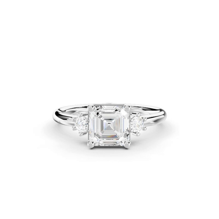 360 degree view of Marni Petite Three-Stone Engagement Ring