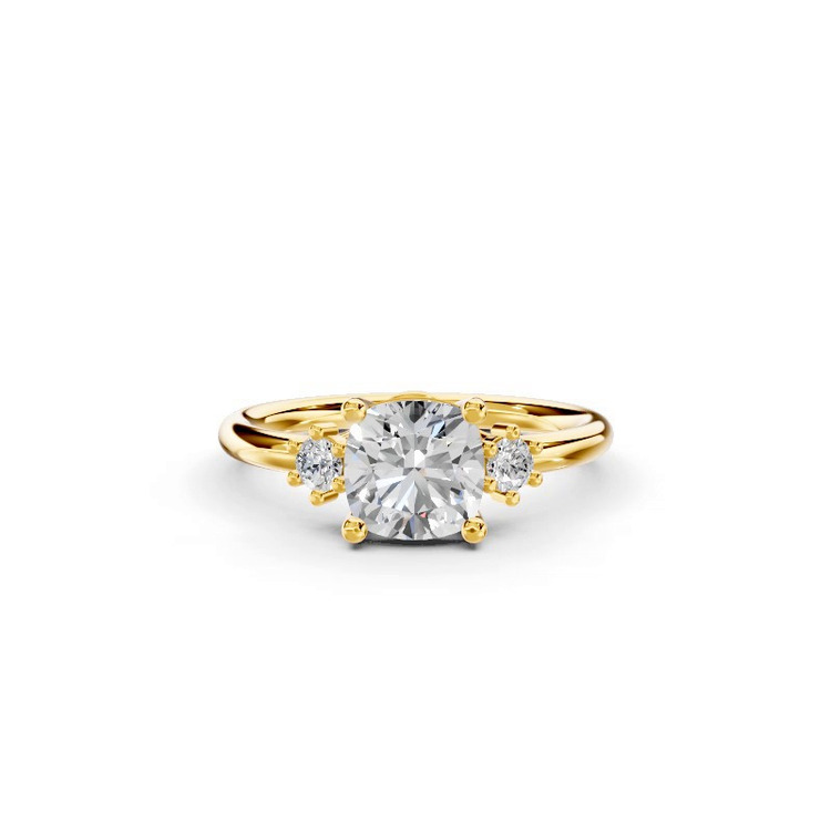 360 degree view of Marni Petite Three-Stone Engagement Ring