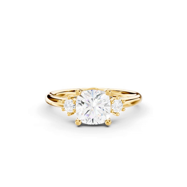 360 degree view of Marni Petite Three-Stone Engagement Ring
