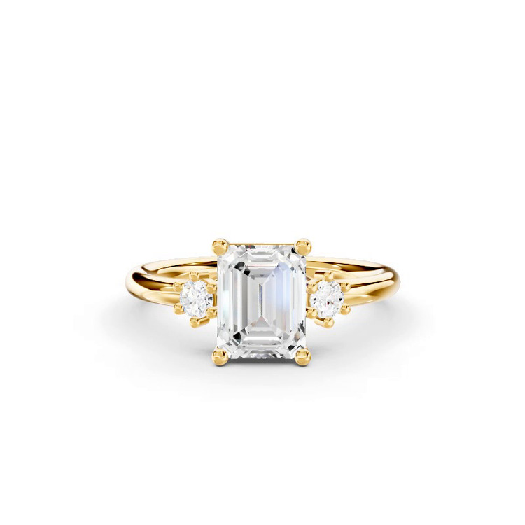 360 degree view of Marni Petite Three-Stone Engagement Ring