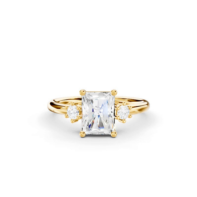 360 degree view of Marni Petite Three-Stone Engagement Ring