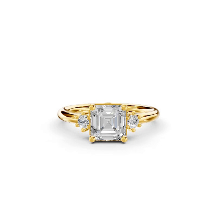 360 degree view of Marni Petite Three-Stone Engagement Ring