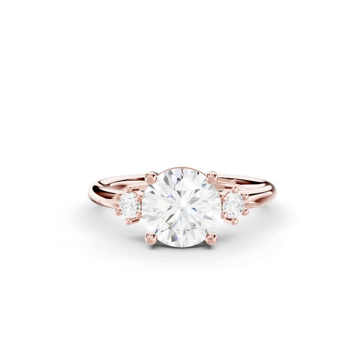 360 degree view of Marni Petite Three-Stone Engagement Ring