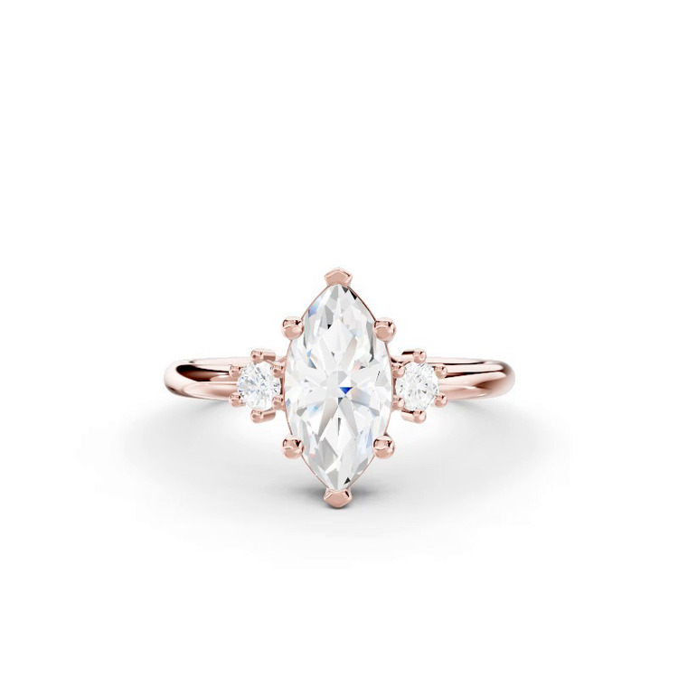 360 degree view of Marni Petite Three-Stone Engagement Ring