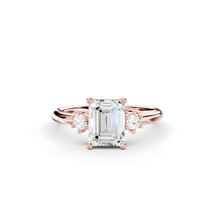 360 degree view of Marni Petite Three-Stone Engagement Ring