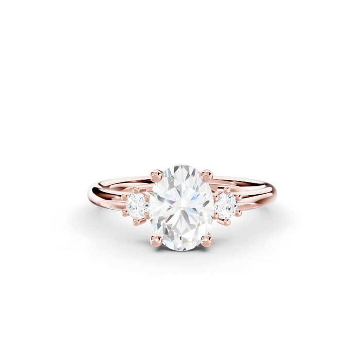 360 degree view of Marni Petite Three-Stone Engagement Ring