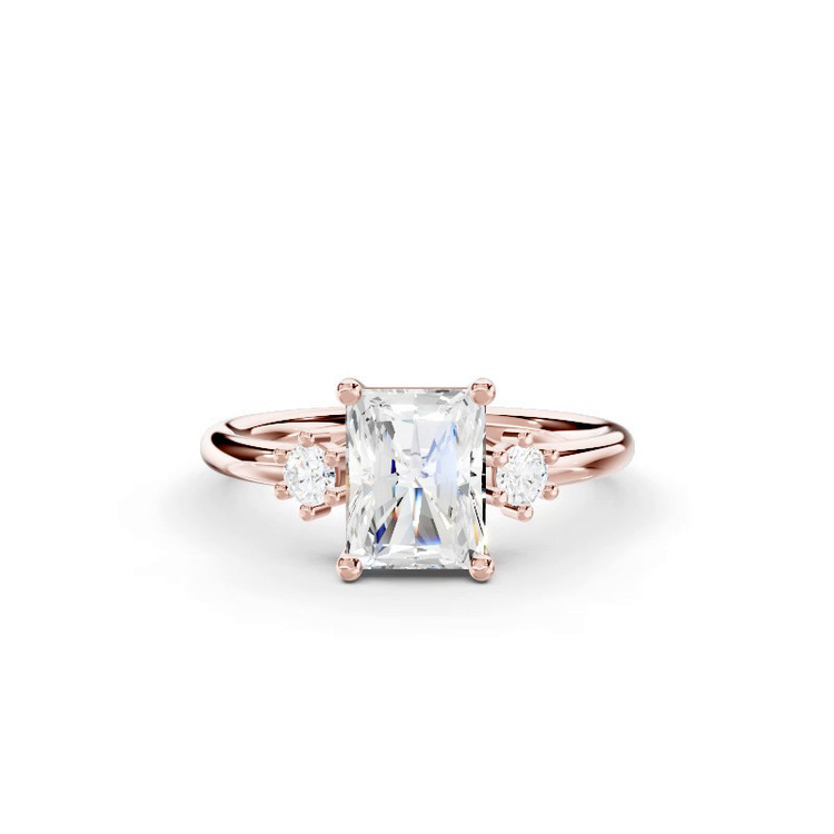 360 degree view of Marni Petite Three-Stone Engagement Ring