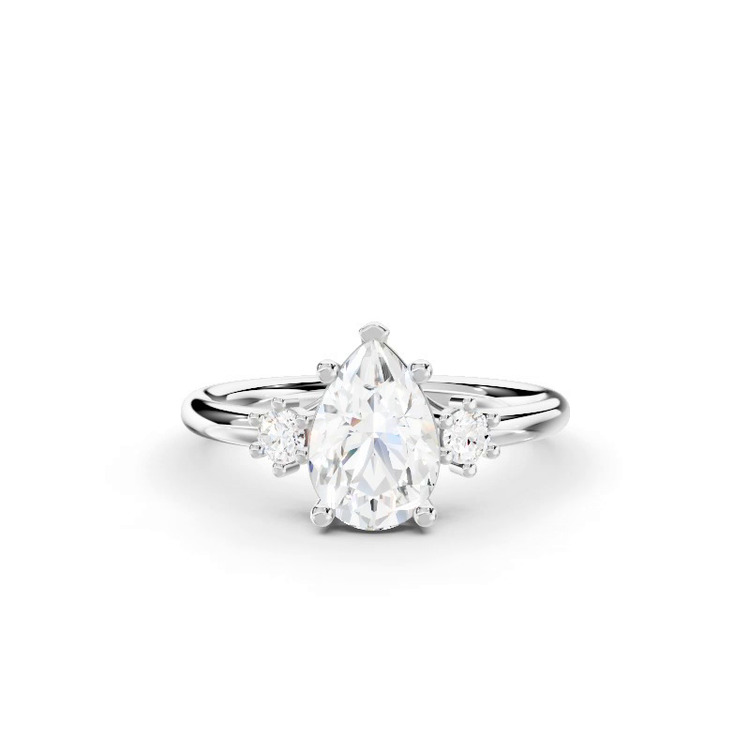 360 degree view of Marni Petite Three-Stone Engagement Ring