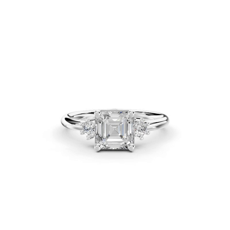 360 degree view of Marni Petite Three-Stone Engagement Ring