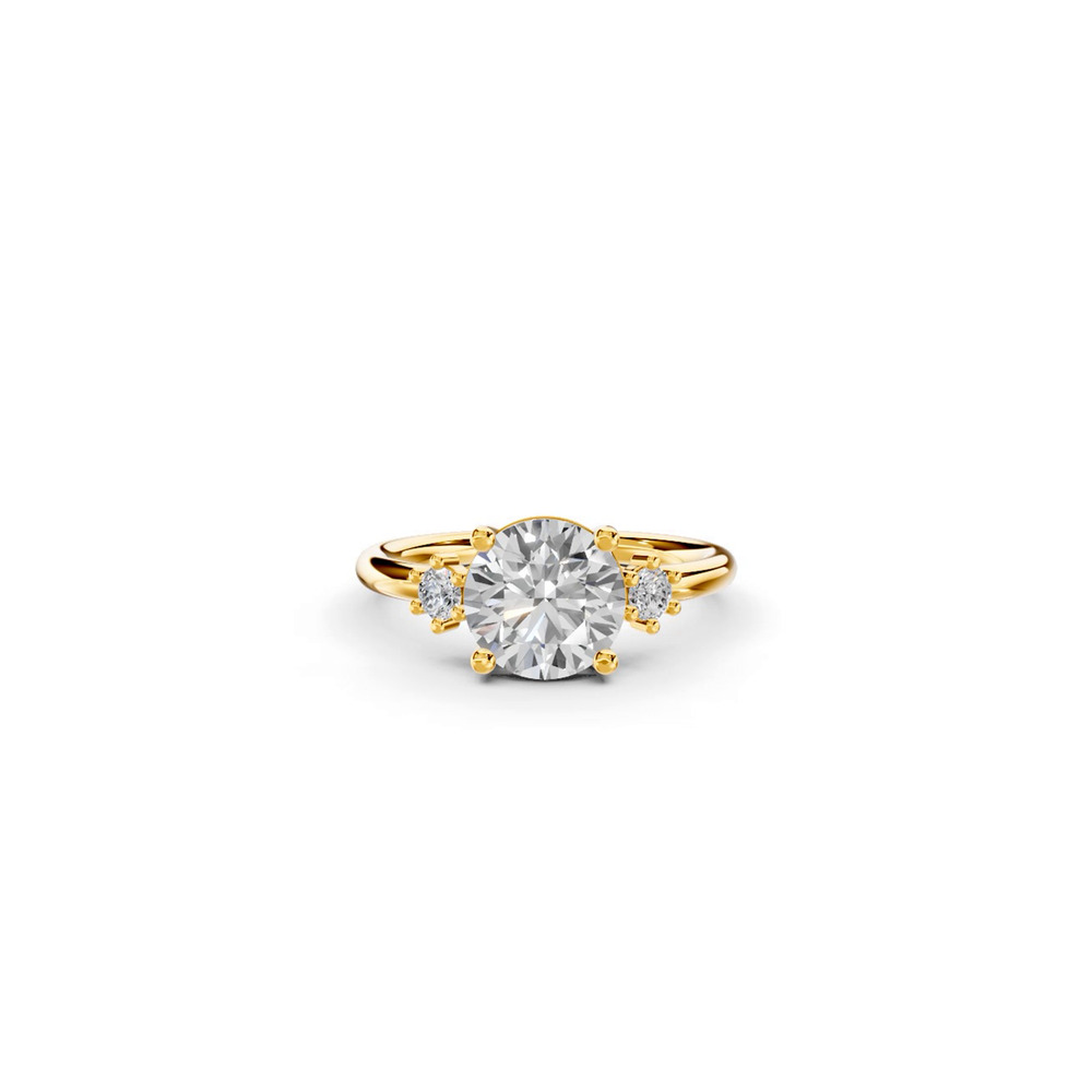 360 degree view of Marni Petite Three-Stone Engagement Ring