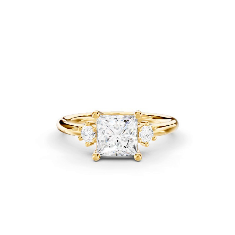 360 degree view of Marni Petite Three-Stone Engagement Ring