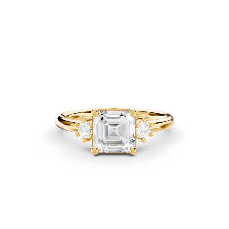 360 degree view of Marni Petite Three-Stone Engagement Ring