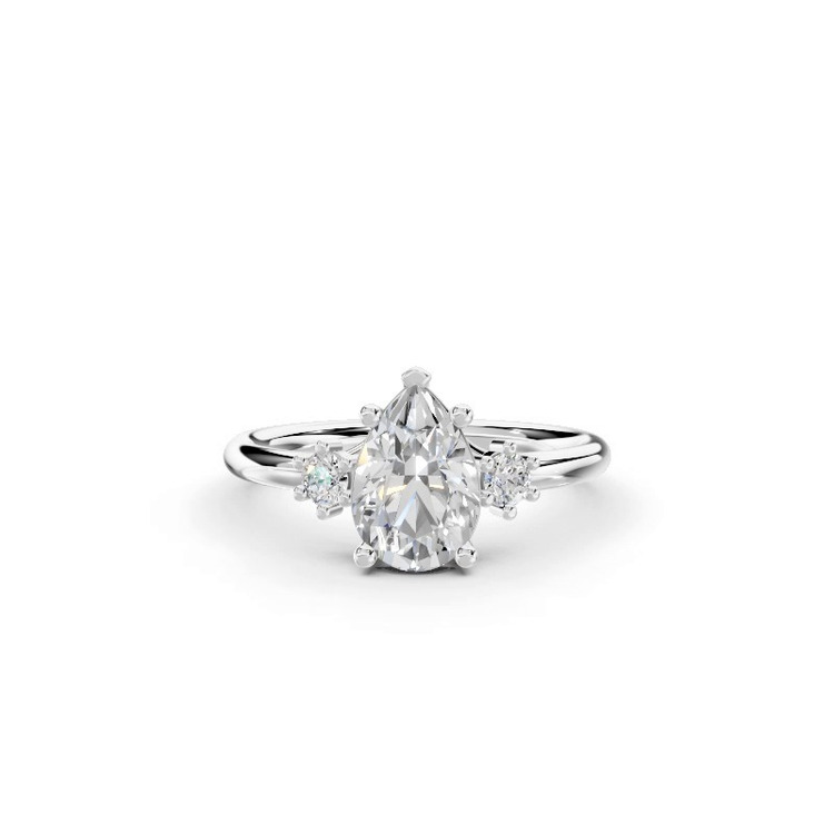 360 degree view of Marni Petite Three-Stone Engagement Ring