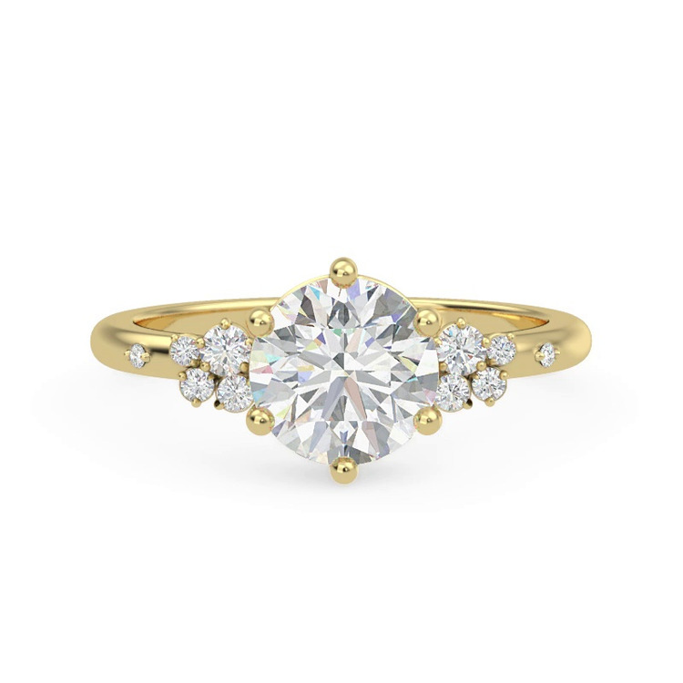 360 degree view of Bernice Cluster Engagement Ring
