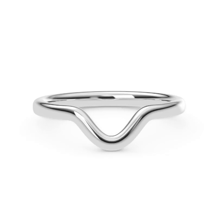 360 degree view of Stacy Wide Curved Band