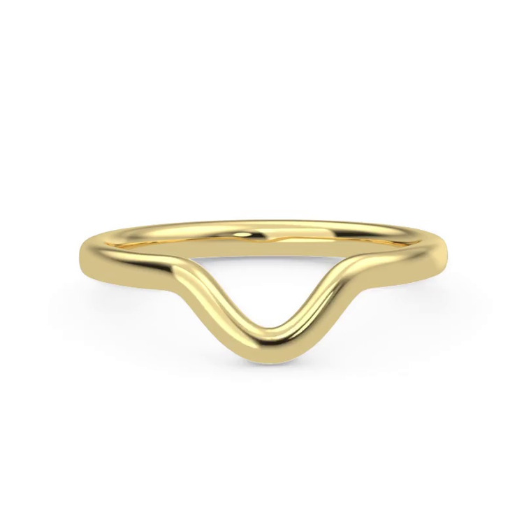 360 degree view of Stacy Wide Curved Band