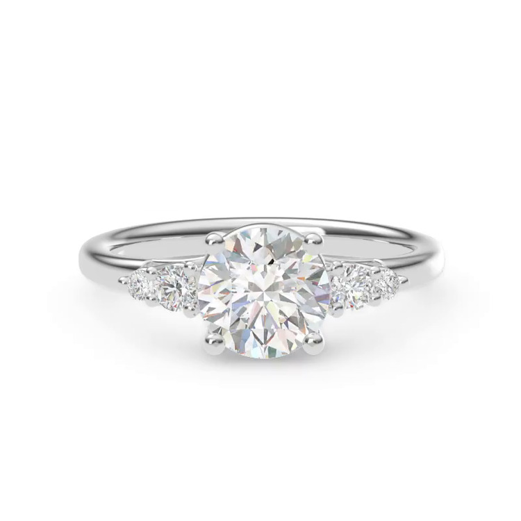 360 degree view of Rhea Duo Graduated Side-Stone Engagement Ring