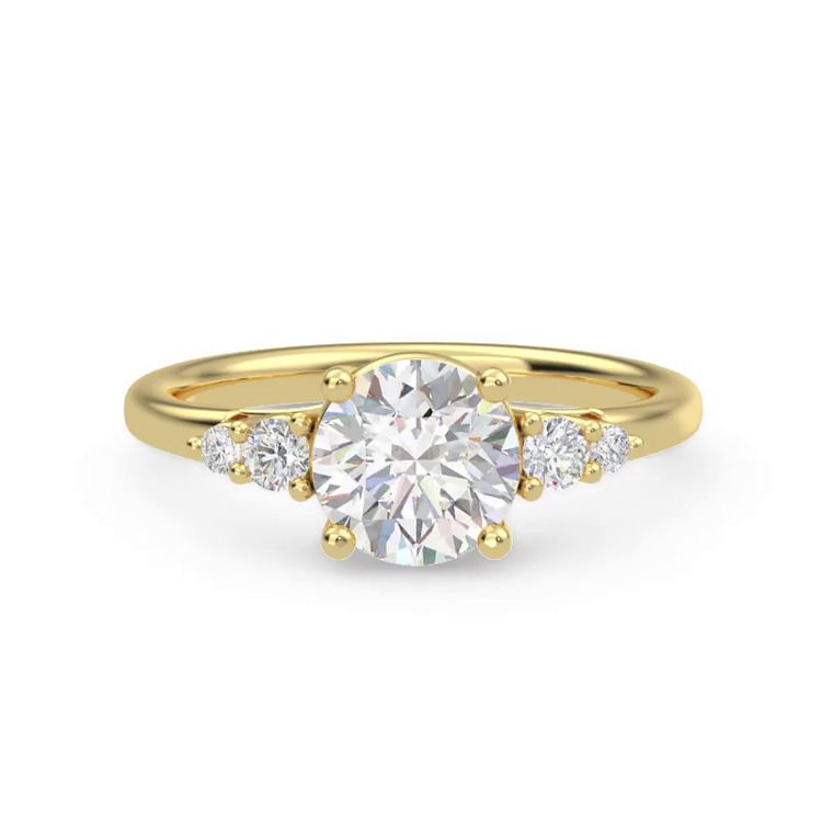 360 degree view of Rhea Duo Graduated Side-Stone Engagement Ring