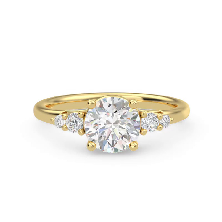 360 degree view of Rhea Duo Graduated Side-Stone Engagement Ring