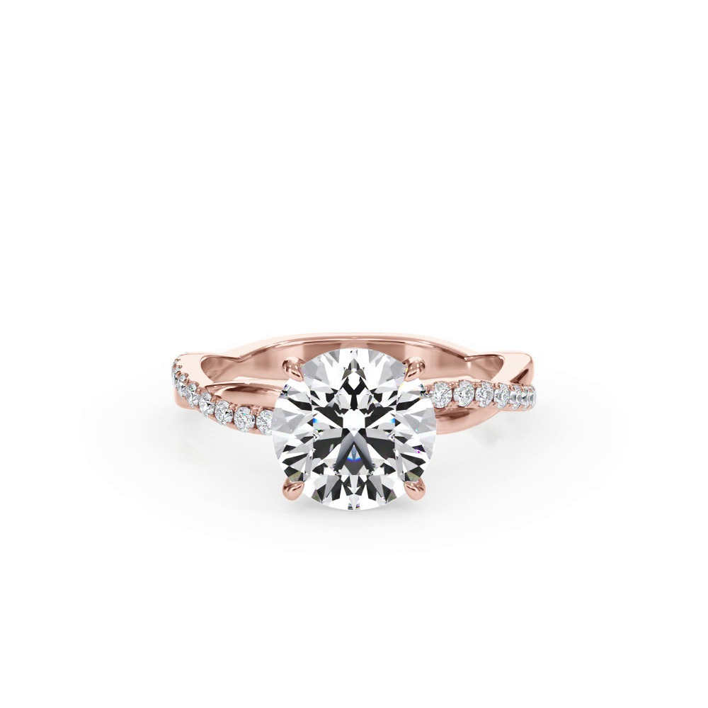 360 degree view of Bellora Pavé Twist Lab Engagement Ring
