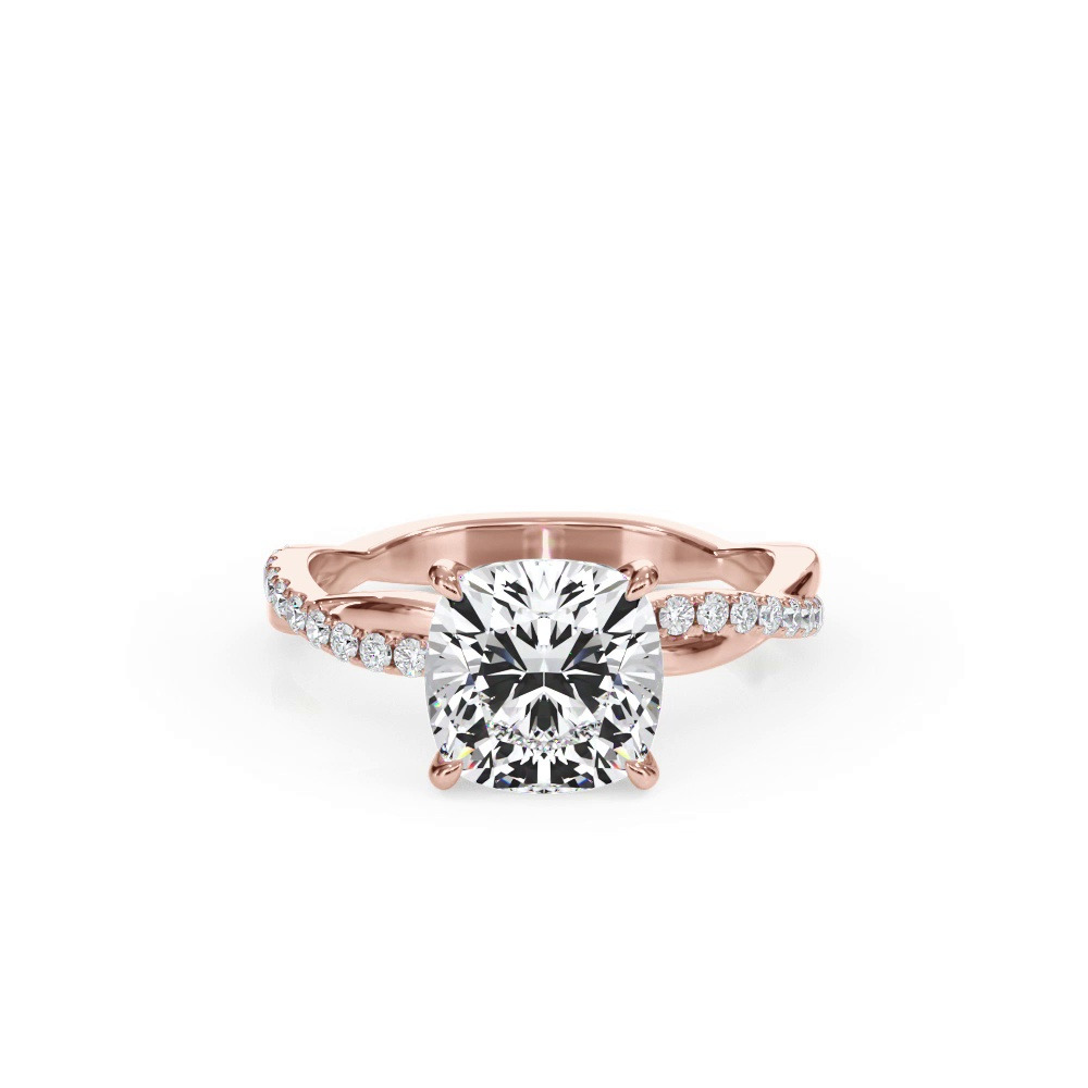 360 degree view of Bellora Pavé Twist Lab Engagement Ring