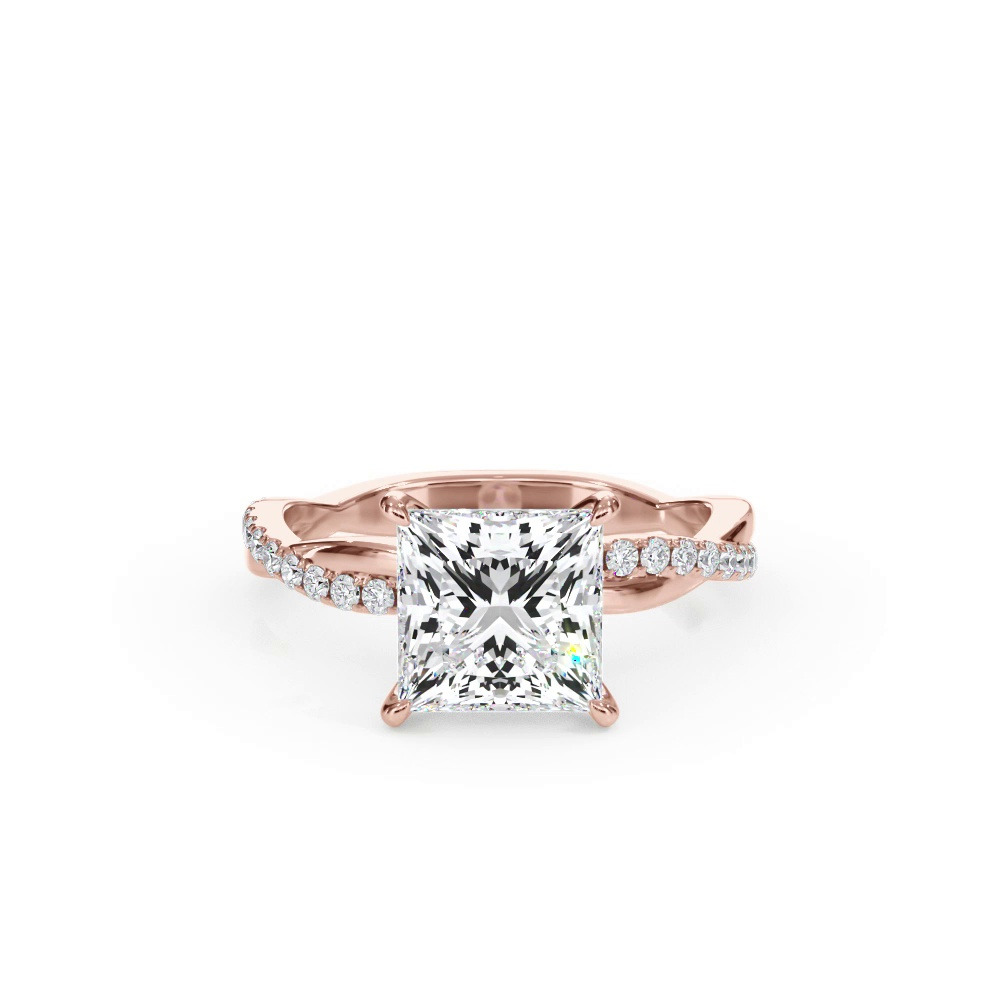 360 degree view of Bellora Pavé Twist Lab Engagement Ring