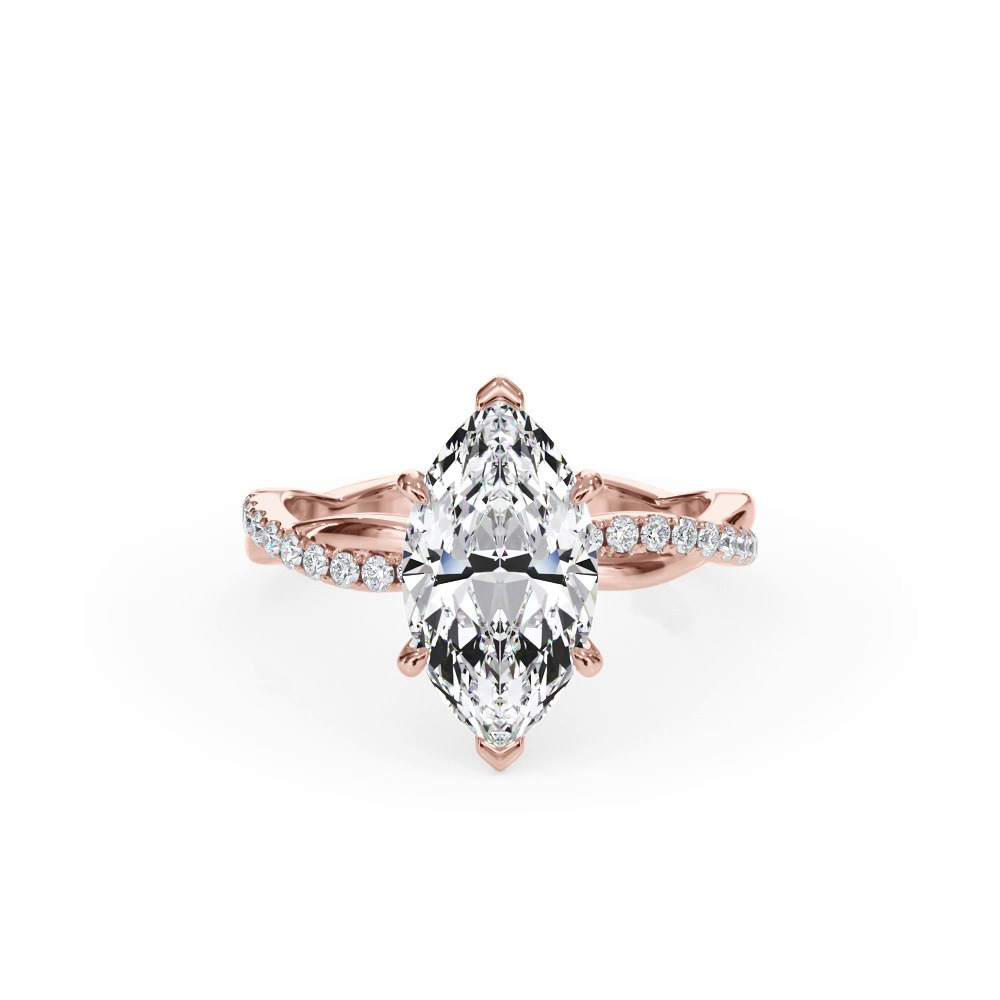 360 degree view of Bellora Pavé Twist Lab Engagement Ring