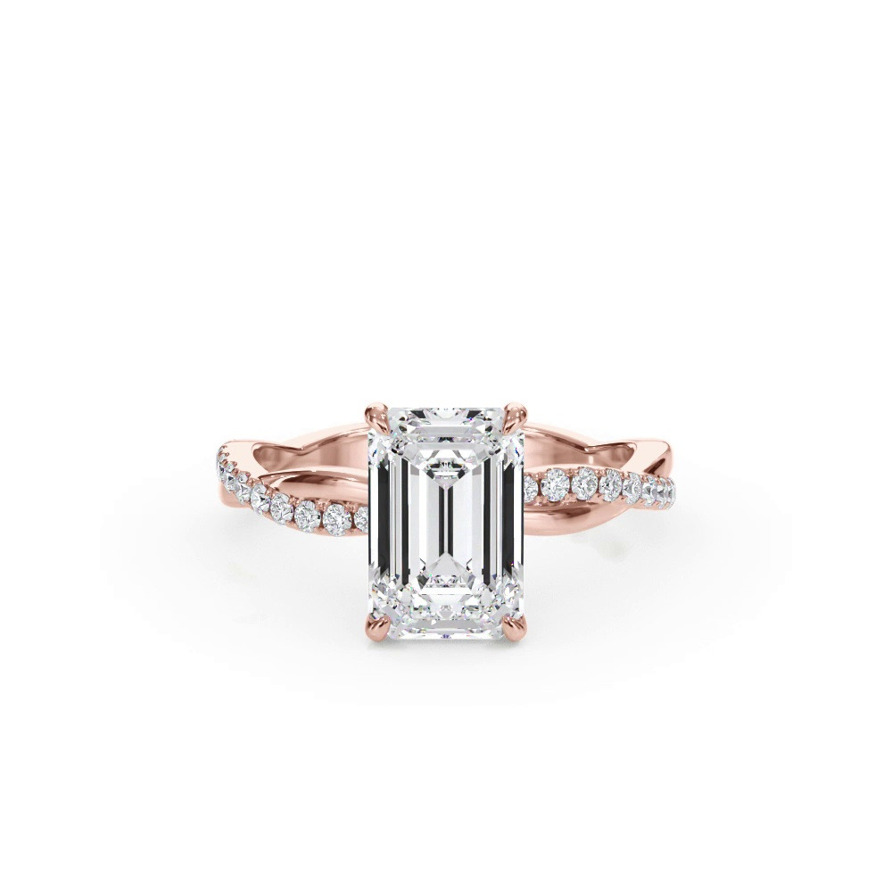 360 degree view of Bellora Pavé Twist Lab Engagement Ring