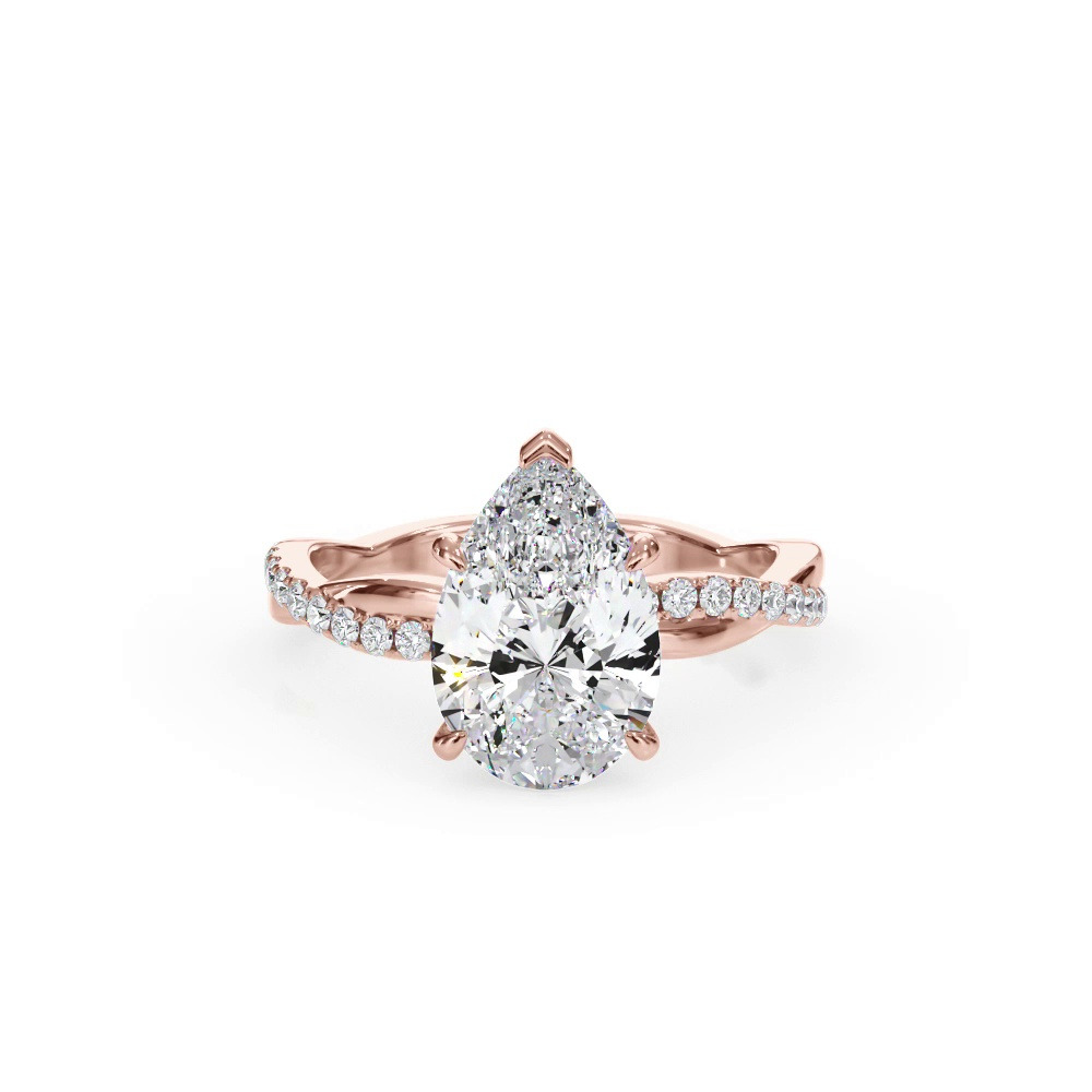 360 degree view of Bellora Pavé Twist Lab Engagement Ring
