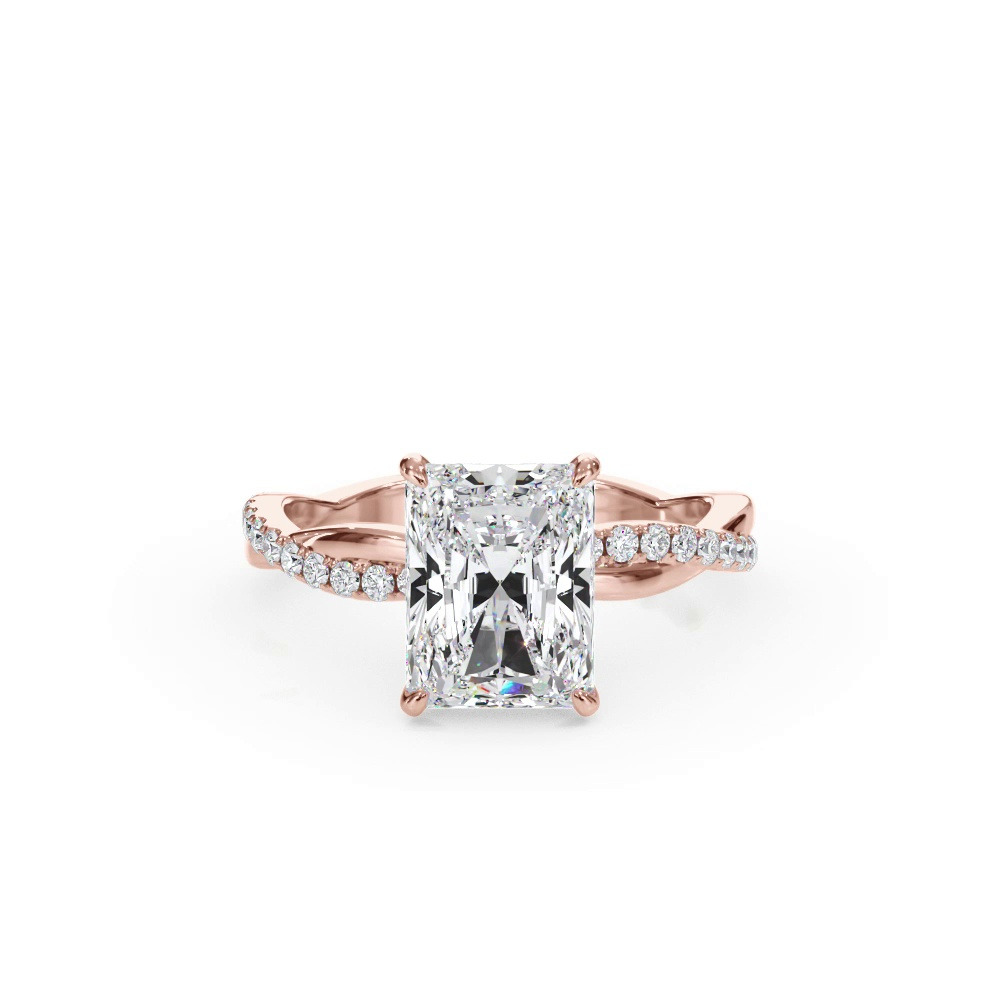 360 degree view of Bellora Pavé Twist Lab Engagement Ring