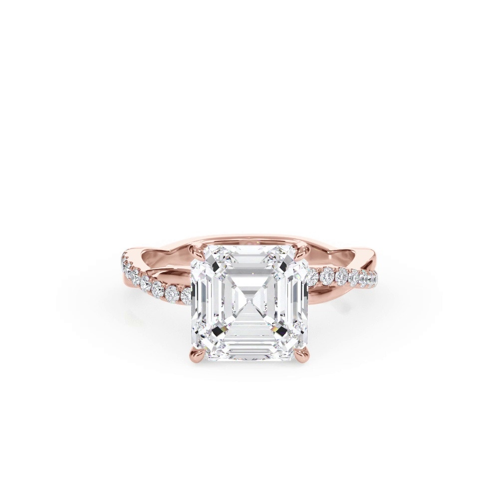 360 degree view of Bellora Pavé Twist Lab Engagement Ring