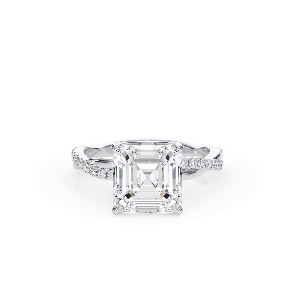 360 degree view of Bellora Pavé Twist Lab Engagement Ring