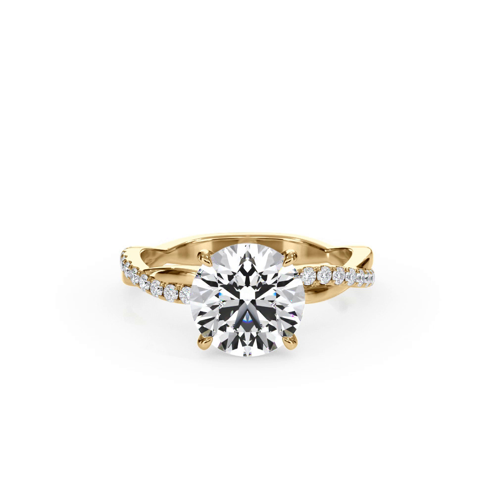 360 degree view of Bellora Pavé Twist Engagement Ring