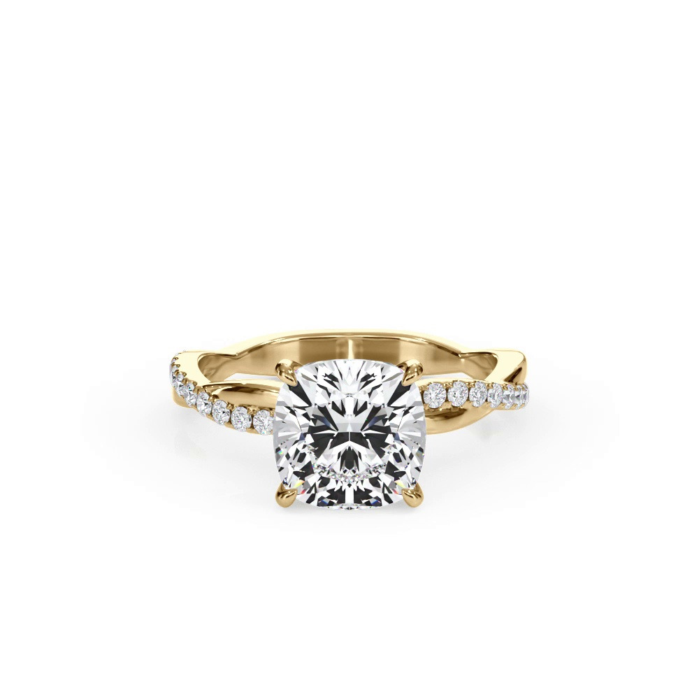 360 degree view of Bellora Pavé Twist Lab Engagement Ring