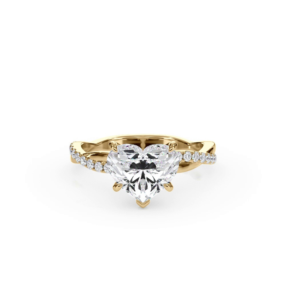 360 degree view of Bellora Pavé Twist Lab Engagement Ring