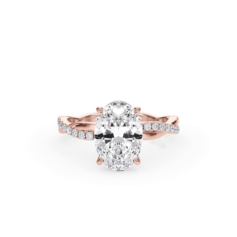 360 degree view of Bellora Pavé Twist Lab Engagement Ring