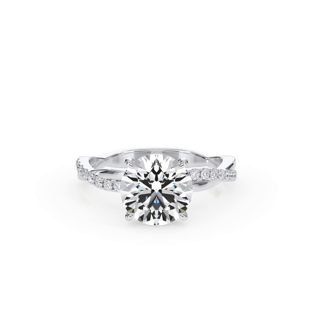 360 degree view of Bellora Pavé Twist Engagement Ring