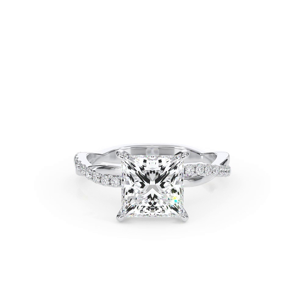 360 degree view of Bellora Pavé Twist Lab Engagement Ring