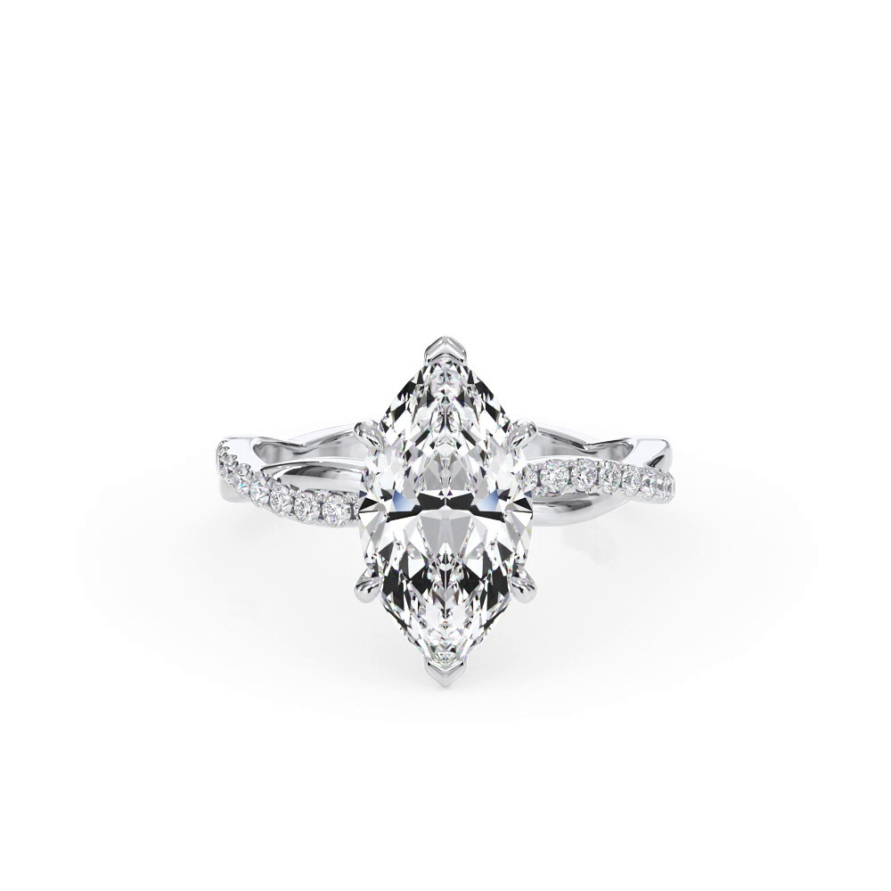 360 degree view of Bellora Pavé Twist Lab Engagement Ring