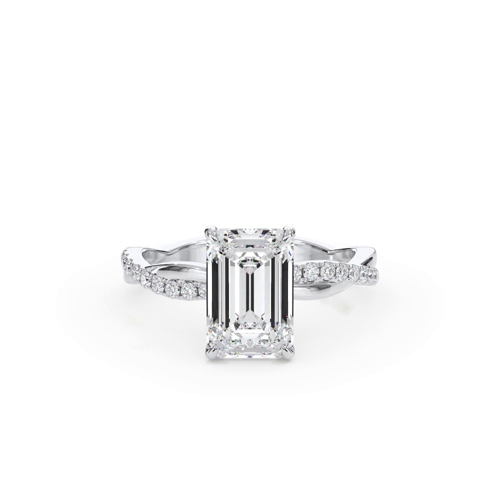 360 degree view of Bellora Pavé Twist Lab Engagement Ring