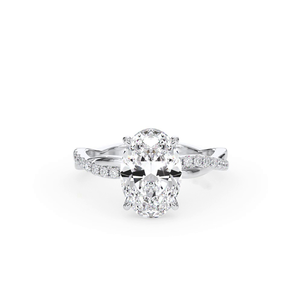 360 degree view of Bellora Pavé Twist Lab Engagement Ring